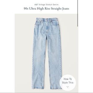 Abercrombie & Fitch: 90s Ultra High Rise Straight Jeans